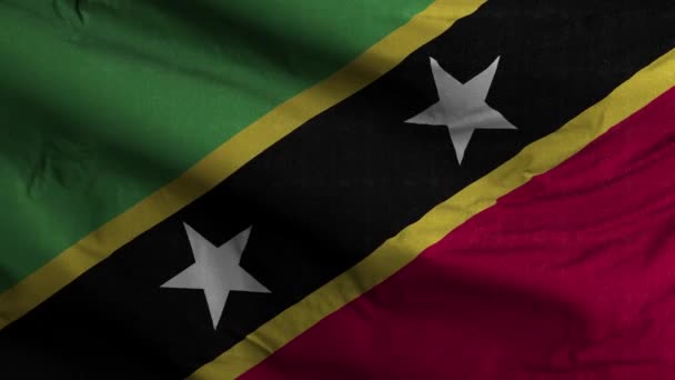 Saint Kitts Nevis Flag Pętli Tle — Wideo stockowe