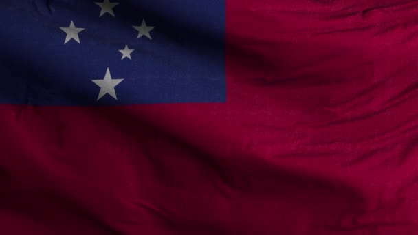 萨摩亚国旗圈背景4K — 图库视频影像