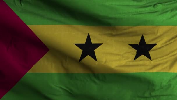 Sao Tome Principe Flag Loop Background — Stock Video