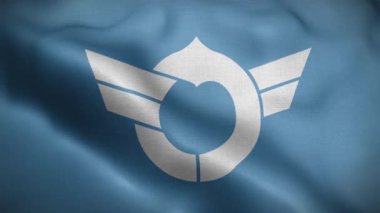 Shiga Eyaleti Japonya Bayrak Döngüsü Arkaplan 4K