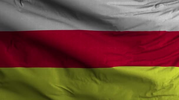 Zuid Ossetië Vlag Lus Achtergrond — Stockvideo