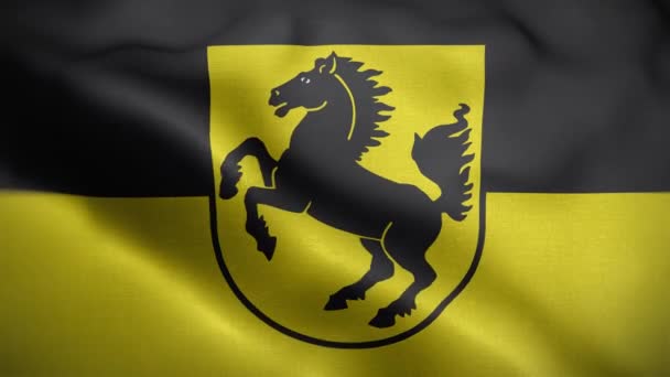 Stuttgart Alemanha Bandeira Loop Fundo — Vídeo de Stock