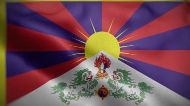 Tibet Bayrak Döngüsü Arkaplan 4K Bayrak Döngüsü Arkaplan 4K