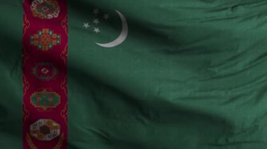 Türkmenistan Bayrak Döngüsü Arkaplan 4K
