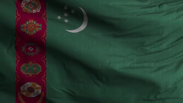 Turkmenistan Flag Loop Background — Stock Video