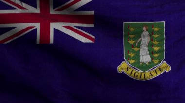 Virgin Adaları UK Bayrak Döngüsü Arkaplan 4K