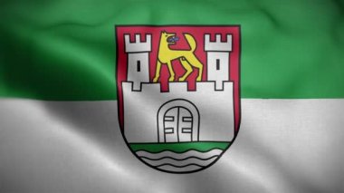 Wolfsburg Almanya Bayrak Döngüsü 4K