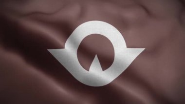 Yamaguchi Eyaleti Japonya Bayrak Döngüsü Arkaplan 4K