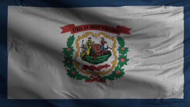 West Virginia State Flag Loop Bakgrund — Stockvideo