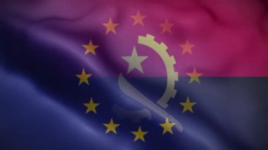 AB Angola Bayrak Döngüsü Arkaplan 4K