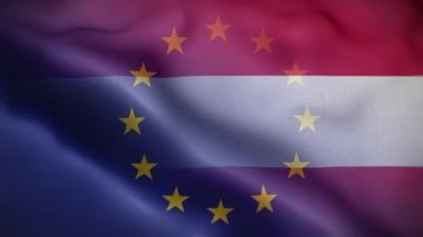 AB Avusturya Bayrak Döngüsü Arkaplan 4K