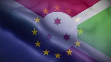 AB Burundi Bayrak Döngüsü Arkaplan 4K