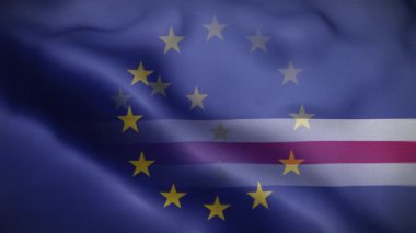 AB Cape Verde Bayrak Döngüsü Arkaplan 4K
