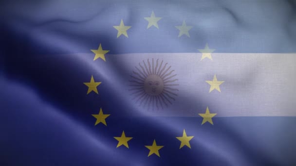 Fondo Bucle Bandera Argentina — Vídeos de Stock