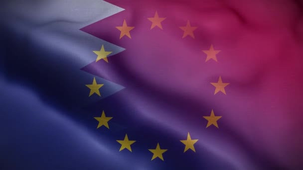 Hintergrund Bahrain Flagge Schleife — Stockvideo