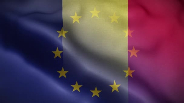 Υπόβαθρο Βρόχου Σημαίας Του Βελγίου — Αρχείο Βίντεο