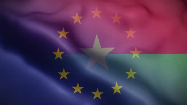 Fondo Del Bucle Bandera Burkina Faso — Vídeos de Stock