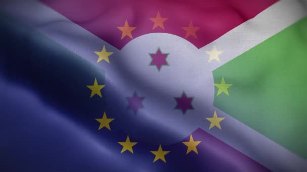 Burundi Flag Loop Latar Belakang — Stok Video