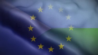 AB Cibuti Bayrak Döngüsü Arkaplan 4K