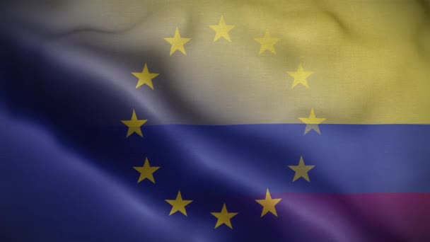 欧盟塞浦路斯国旗圈背景4K — 图库视频影像