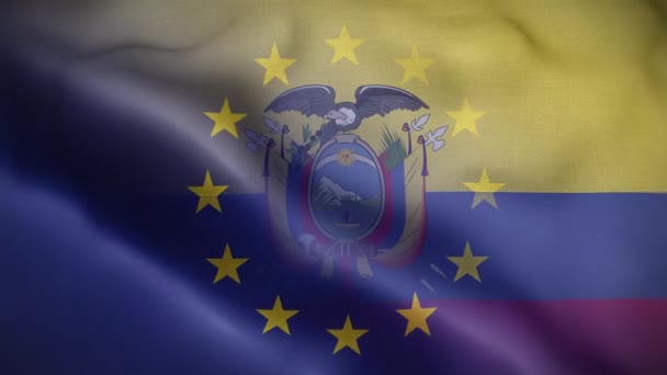 Equador Bandeira Loop Fundo — Vídeo de Stock