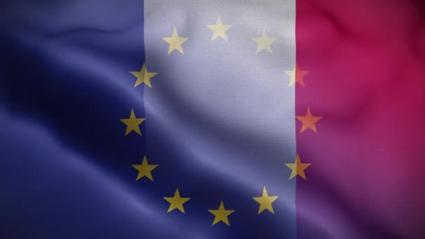 Frankreich Flagge Schleife Hintergrund — Stockvideo