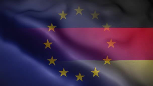 欧盟德国国旗圈背景4K — 图库视频影像
