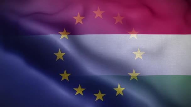 Hungary Flag Loop Background — стокове відео