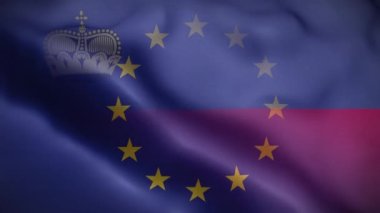 AB Liechtenstein Bayrak Döngüsü Arkaplan 4K
