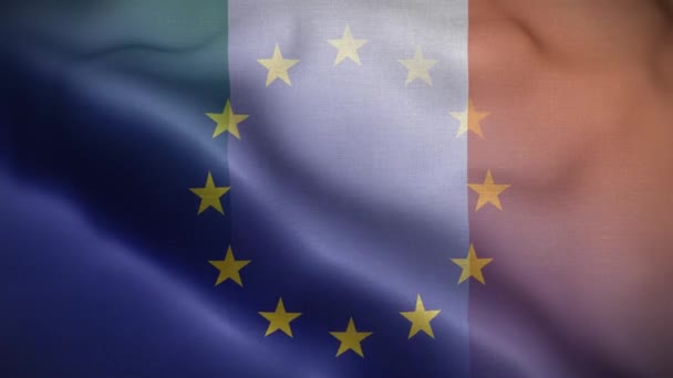 Irlanda Bandeira Loop Fundo — Vídeo de Stock