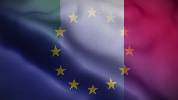 Υπόβαθρο Βρόχου Σημαίας Ιταλίας — Αρχείο Βίντεο