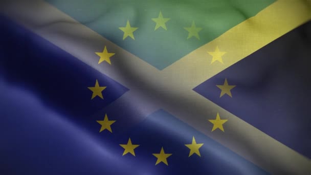 Achtergrond Van Vlaggenlijn Jamaica — Stockvideo