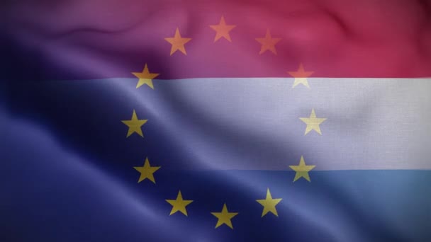 Υπόβαθρο Βρόχου Σημαίας Λουξεμβούργου — Αρχείο Βίντεο