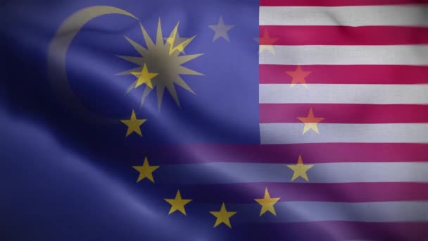Φόντο Βρόχου Σημαίας Μαλαισίας — Αρχείο Βίντεο