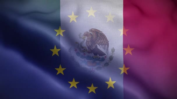 Mexiko Flagg Loop Bakgrund — Stockvideo