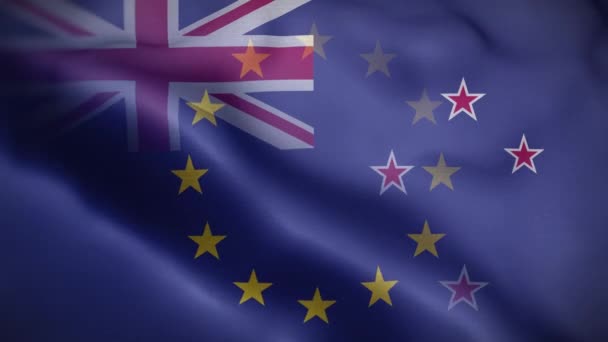 Fondo Del Lazo Bandera Nueva Zelanda — Vídeos de Stock
