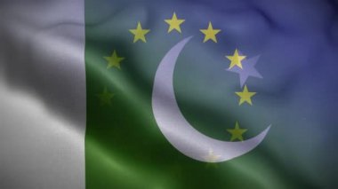 AB Pakistan Bayrak Döngüsü Arkaplan 4K