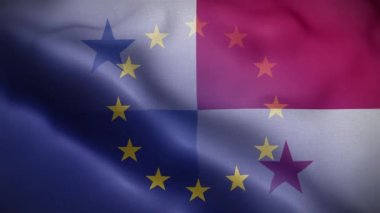 AB Panama Bayrak Döngüsü Arkaplan 4K
