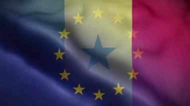 AB Senegal Bayrak Döngüsü Arkaplan 4K