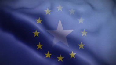 AB Somali Bayrak Döngüsü Arkaplan 4K