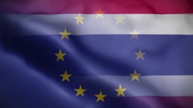 AB Tayland Bayrak Döngüsü Arkaplan 4K
