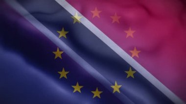 AB Trinidad ve Tobago Bayrak Döngüsü Arkaplan 4K