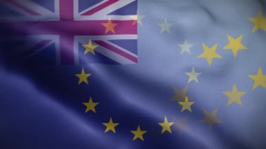 AB Tuvalu Bayrak Döngüsü Arkaplan 4K