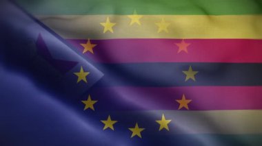 AB Zimbabwe Bayrak Döngüsü Arkaplan 4K