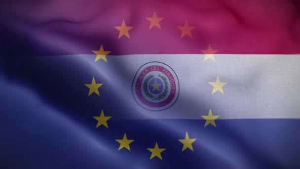 Paraguai Bandeira Loop Fundo — Vídeo de Stock