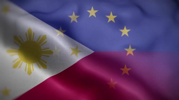 Philippines Flag Loop Background — стокове відео