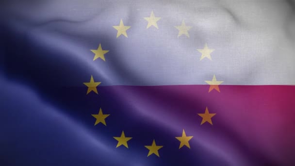 Polónia Bandeira Loop Fundo — Vídeo de Stock