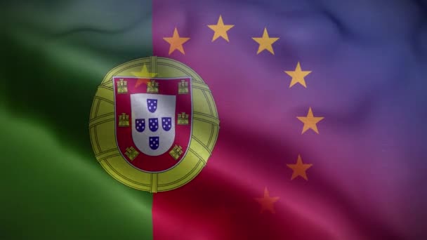 Portogallo Bandiera Loop Sfondo — Video Stock