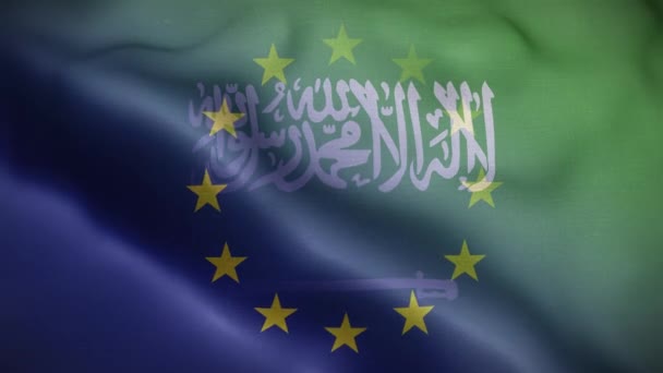 Arabia Saudita Bandiera Loop Sfondo — Video Stock