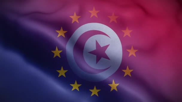 Tunisia Bandiera Loop Sfondo — Video Stock